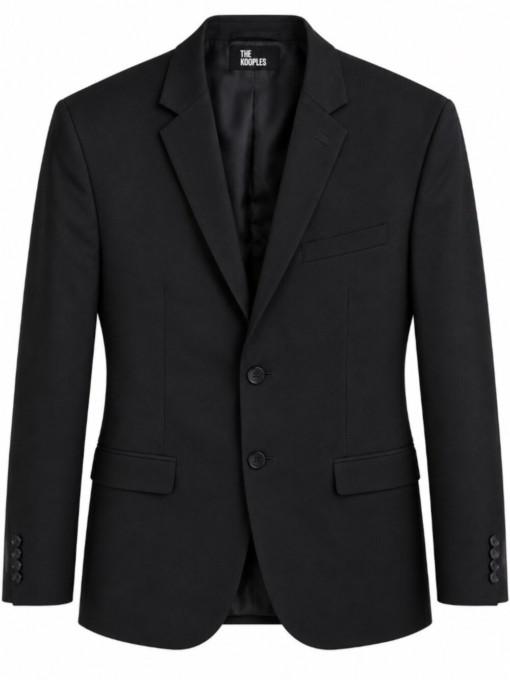 The Kooples Black Wool Mens Single-Breasted Blazer